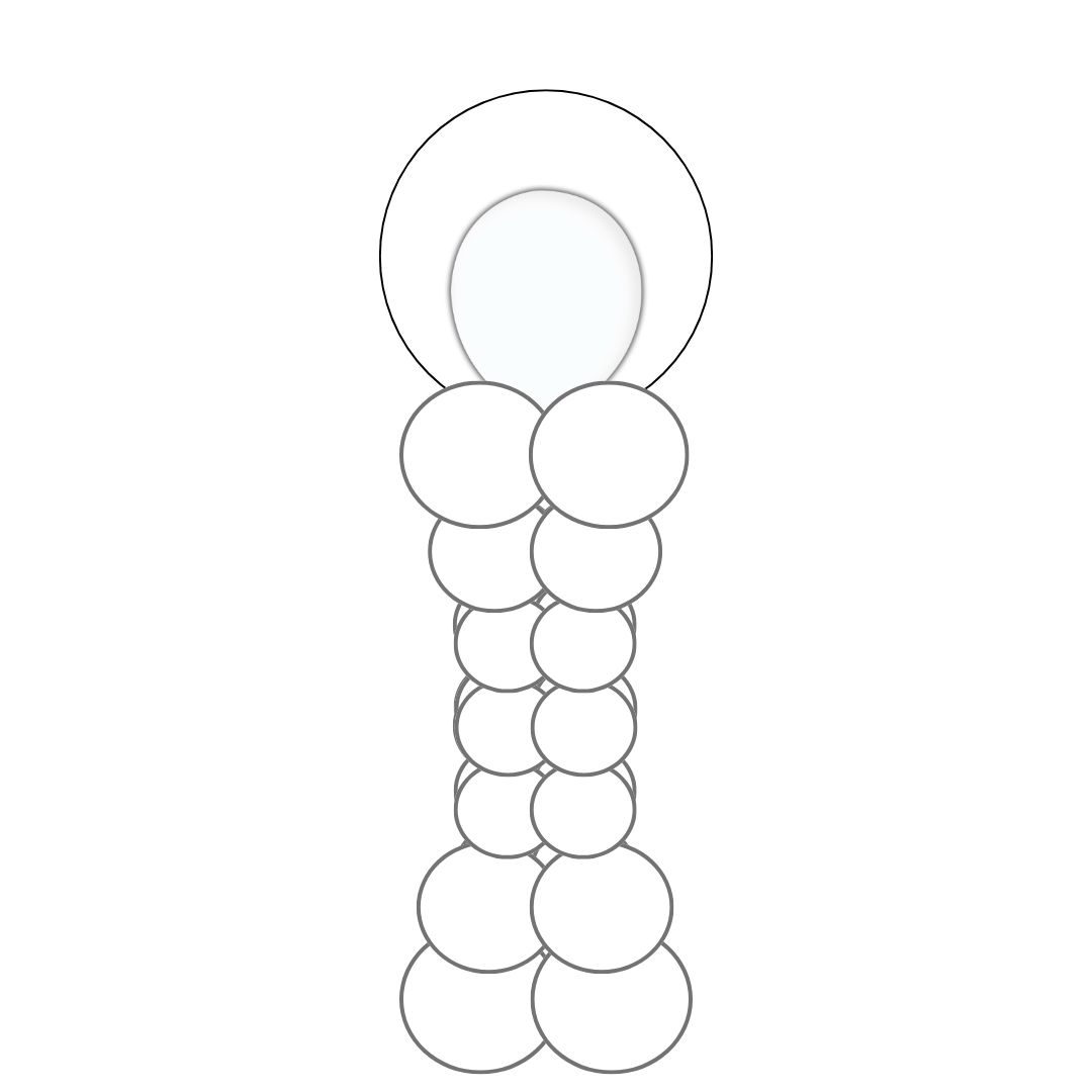 Colonna con pallone sferico - Partydea