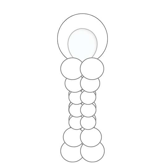 Colonna con pallone sferico - Partydea